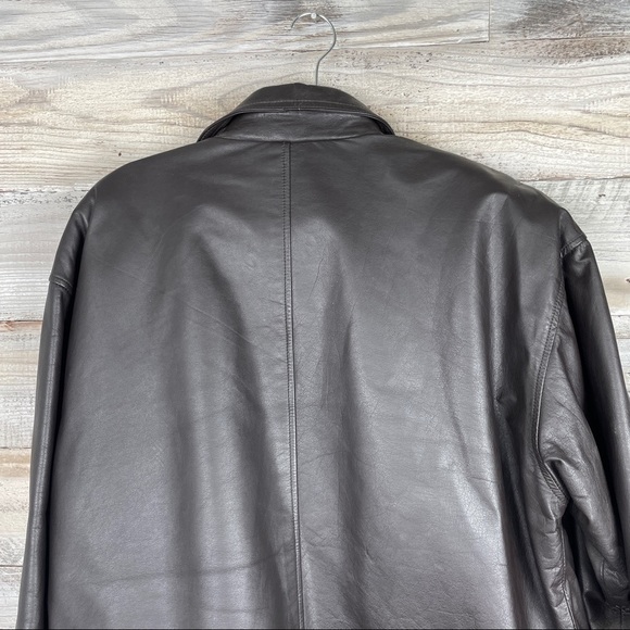 Members Only Genuine Leather Jacket Mens Sz. M RN 28593 Brown Quilted Interior - Picture 8 of 16